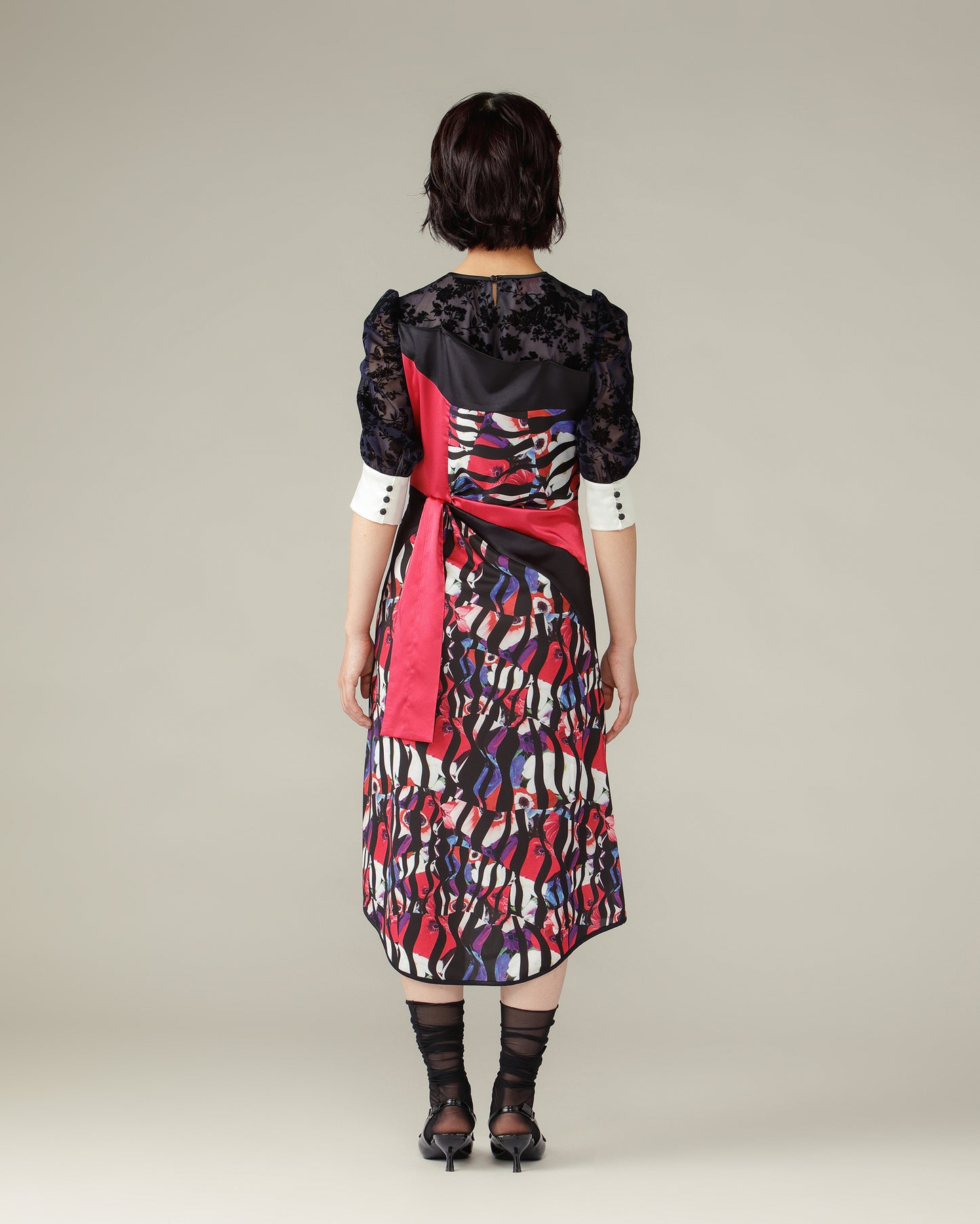 Twisted Print Dress / Pink