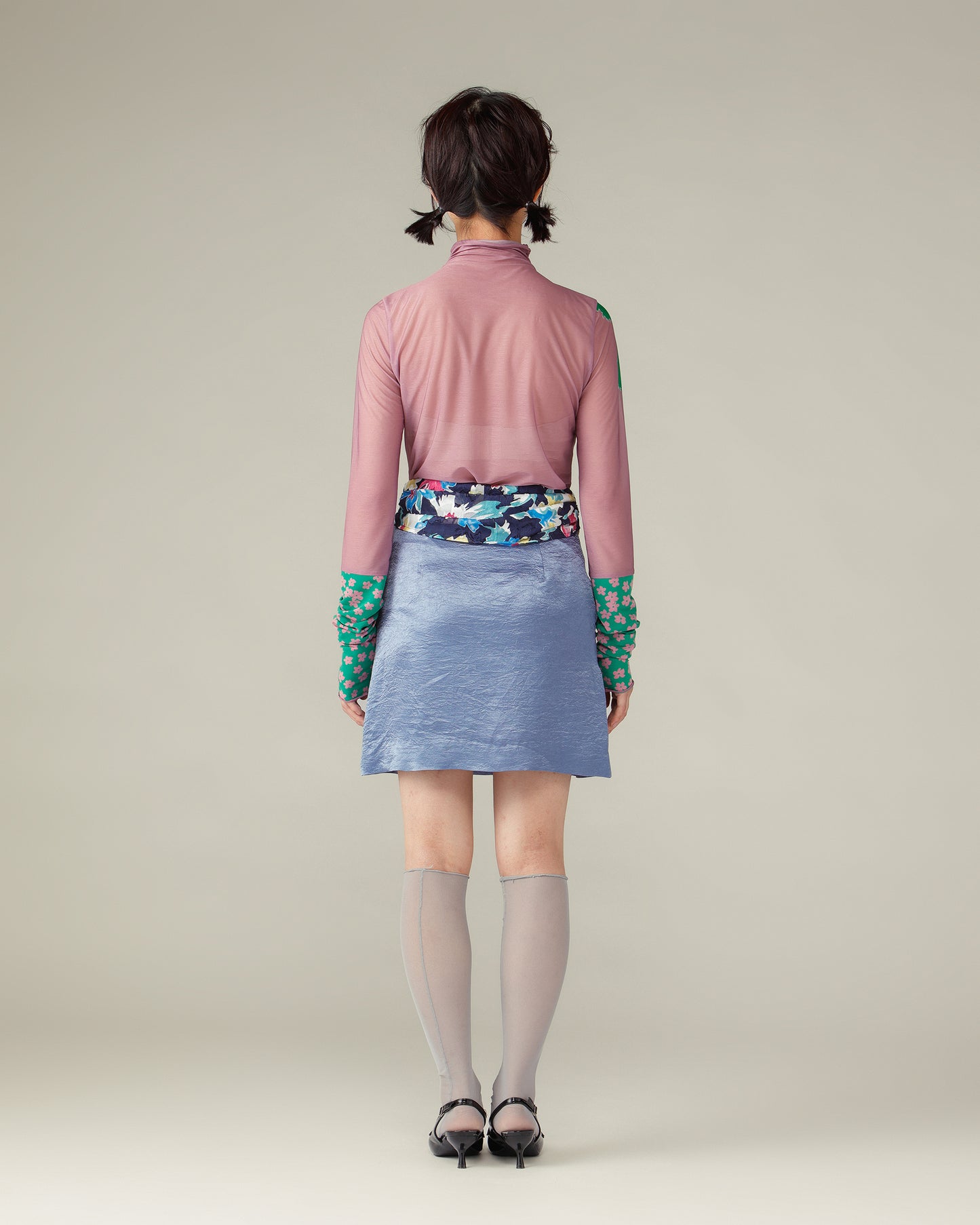 Twisted Mini Skirt / Blue