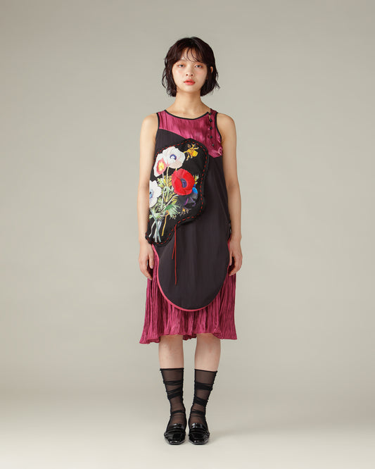Flower Stitch Dress / Purple