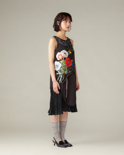 Flower Stitch Dress / Black