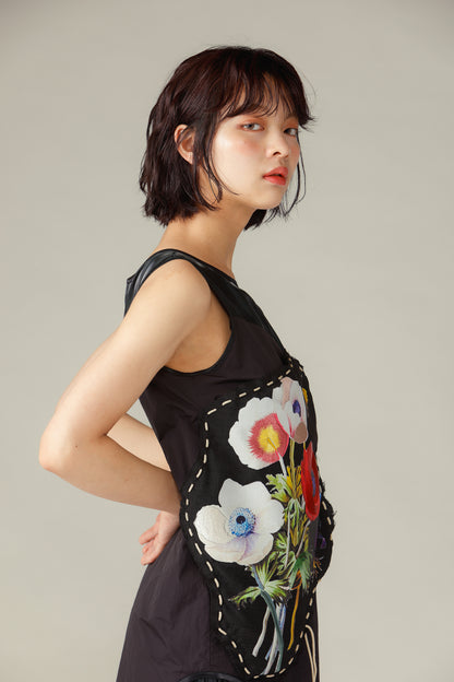 Flower Stitch Dress / Black