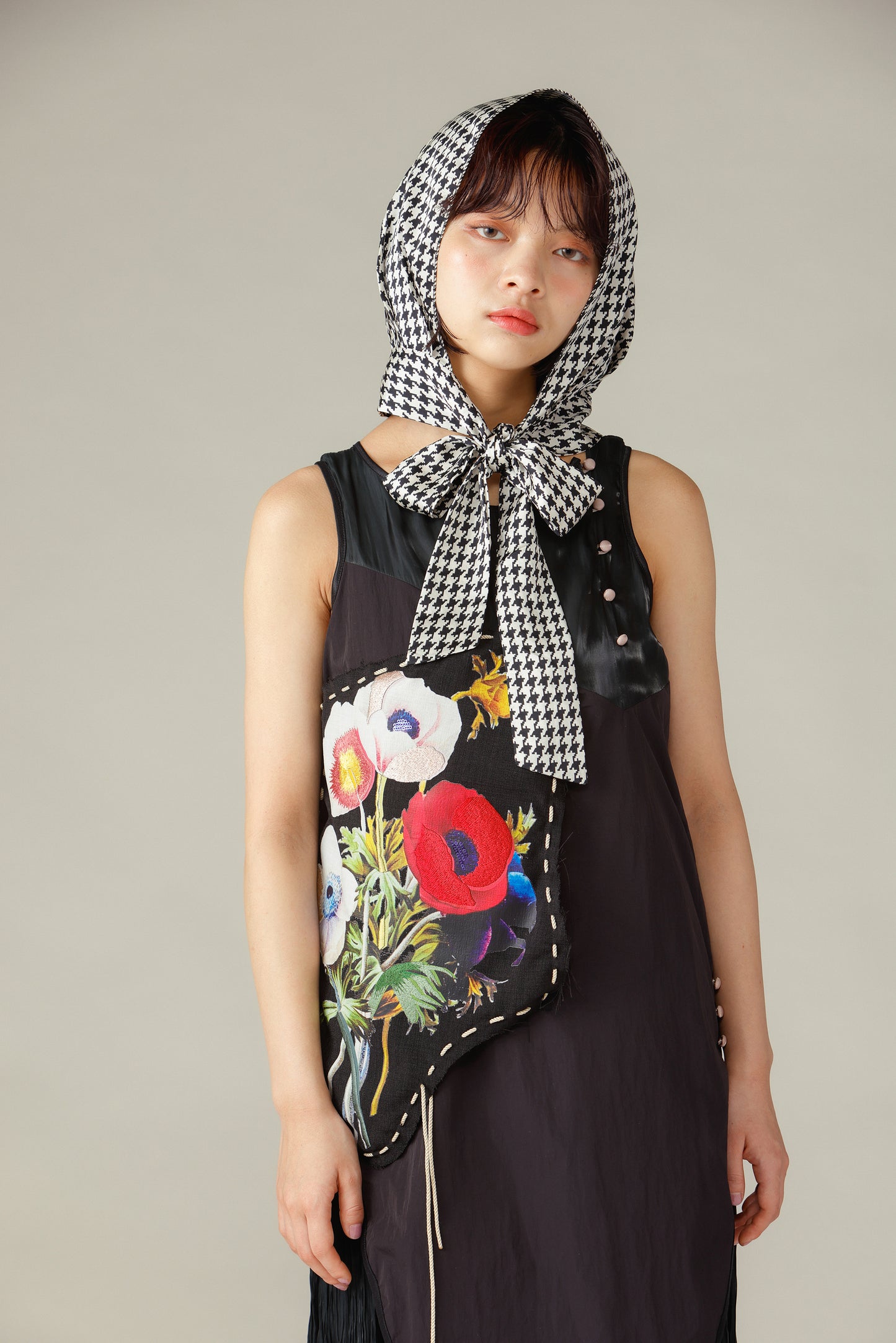 Flower Stitch Dress / Black