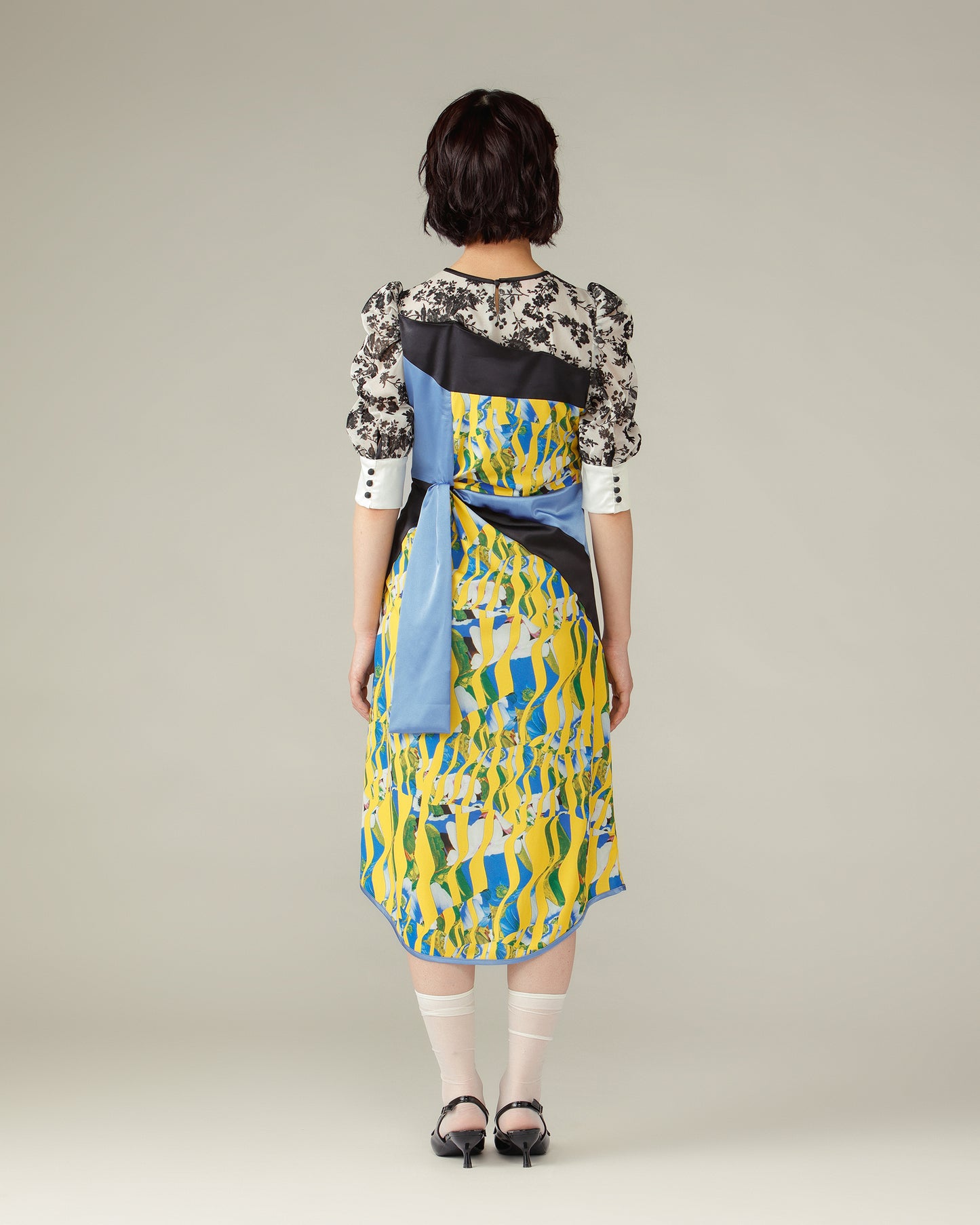 Twisted Print Dress / Blue